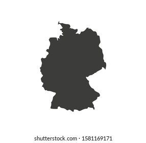 Germany map on white background. Vector illustration.