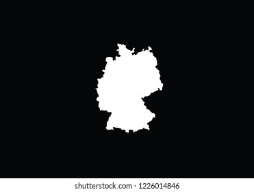 Germany map outline country shape national borders 