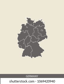 Germany Map Outline Vector Illustration 260nw 1069420940 