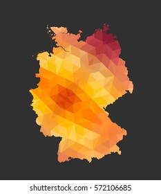 Germany Map of Polygonal Style 