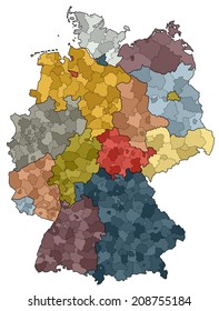 Germany Map - Provinces and districts