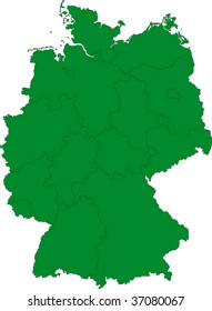 Germany map with regions