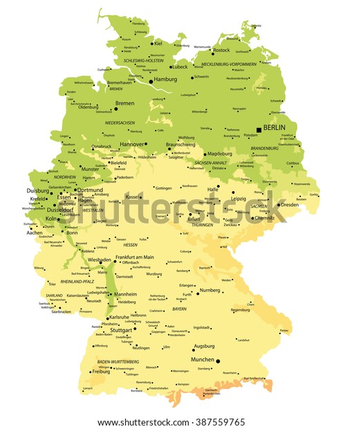 Francephysical Map Stock Vector Royalty Free