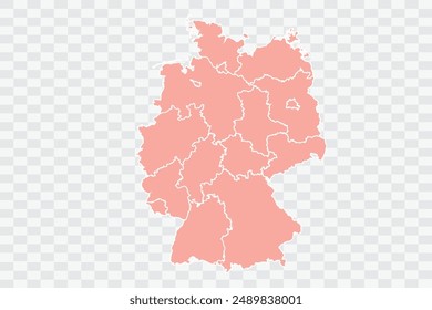 Alemania Mapa salmón Color Archivos de calidad de fondo png