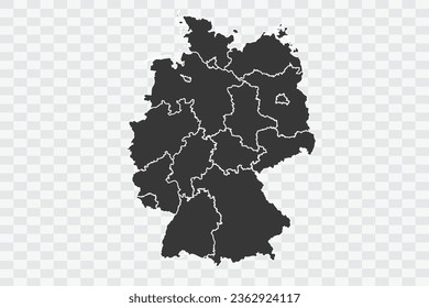Germany Map Shadow Color on White Background quality files Png svg
