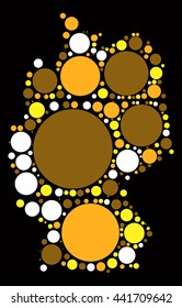 Germany map shape vector design by color point