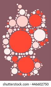 Germany map shape vector design by color point