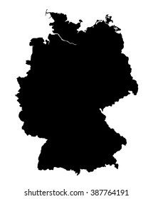 Germany map silhouette