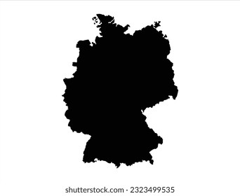 Germany Map Silhouette vector Art