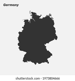 Germany map silhouette. Vector illustration.