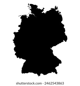 Germany map silhouette vector illustration