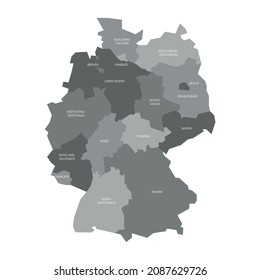 Germany - map of states and city states