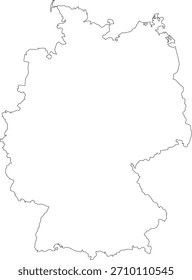 Alemania Mapa Trazo Contorno Trazo Vector Editable Transparente