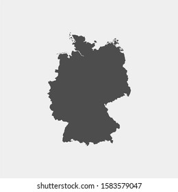 Germany map. Vector illustration on gray background