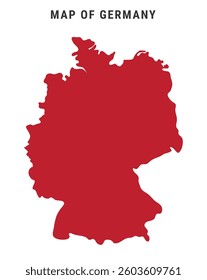 Germany map vector illustration, political outline vector map of Germany, Administrative political map of Germany, Red, Blue, Green, Grey, Color, EPS 10, Outline map, isolated vector illustration