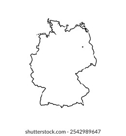 Alemanha mapa vetor ilustração, esboço rabisco República da Alemanha mapa, Alemanha mapa silhueta