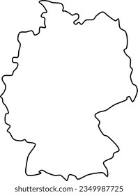 germany map vector outline transparent