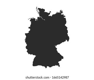 Germany map vector. Simple map of Germany.  svg