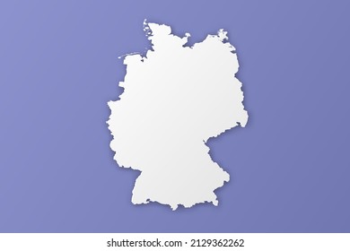 Germany Map - World map International vector template with paper style including shadow and white color on purple background for design, infographic, banner - Vector illustration eps 10