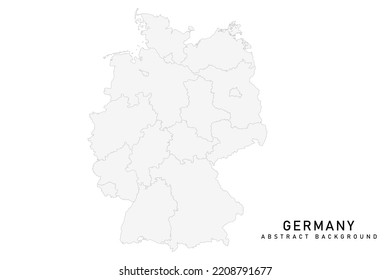 Germany Map - World Map International vector template with High detailed including grey color and grey line isolated on white background for design - Vector illustration eps 10