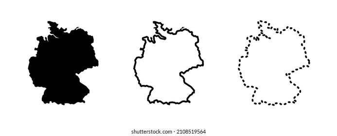 Germany Maps Isolated On White Background Stock Vector (Royalty Free ...