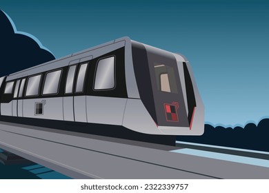 Germany Metro Rail Vector Illustration