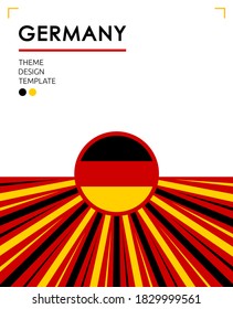 Deutschland Nation Patriotisches Thema Vektorgrafik, deutsche Flag Farben.