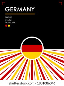 Germany Nation Patriotic theme vector illustration, German Flag colors.