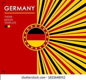Germany Nation Patriotic theme vector illustration, German Flag colors.
