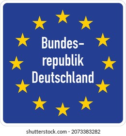 Germany National borde, Border crossings, Comparison of European road signs