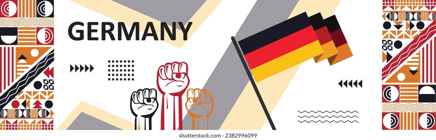 Germany national day banner design, Deutschland celebration decoration banner design, independence day celebration background images.eps