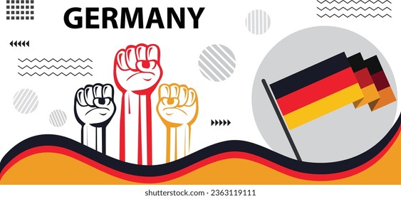 Germany national day Deutschland banner, abstract retro modern black red yellow design.national day template design vector image..eps