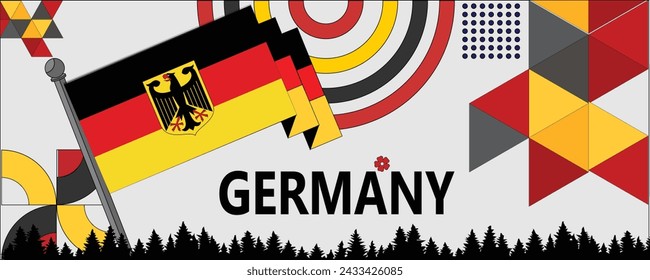 Germany National day or Deutschland banner abstract geometric shapes