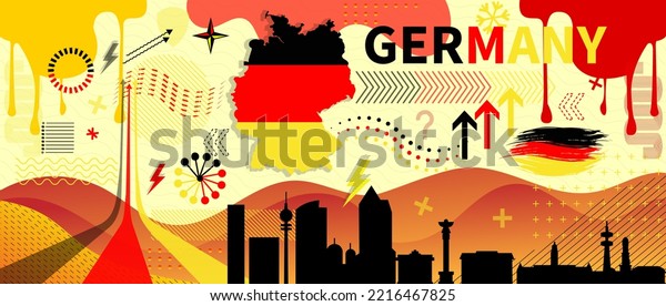 Germany National Day Deutschland Banner Retro Stock Vector (Royalty ...