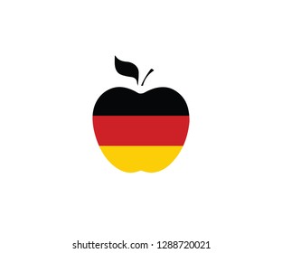 Germany national flag apple shape symbol decoration