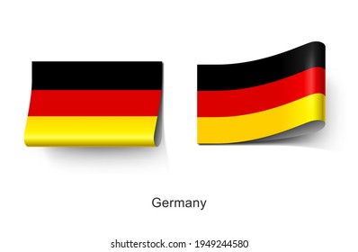 The Germany National Flag Clothing Label Tag. Illustration Flag of Germany Country in Europe. Fabric Label Tag Concept Vector.