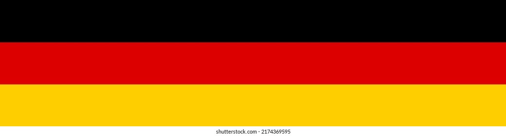 Germany National Flag German Unity Day October 3 for wide long ribbon banner background