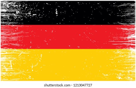 Germany National Flag With Grunge Texture