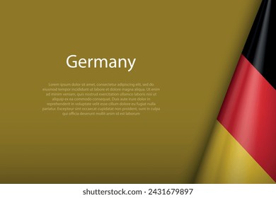 Germany national flag isolated on dark background with copyspace