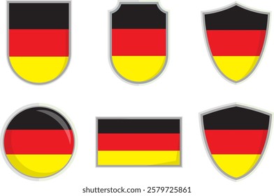 Germany national flag shield Badge