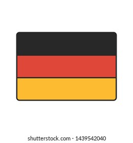 Germany national flag vector icon
