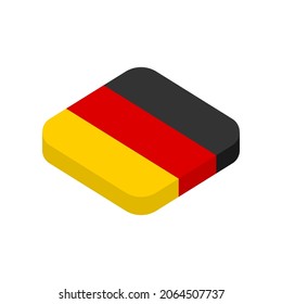 Germany. National flag. Vector isometric flat 3D icon