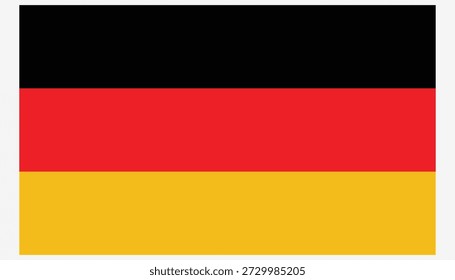 Germany National flag in white background. Flag in black, red and yellow colour. Germany flag with rectangular ,heart and round shapes. vector illustrator.