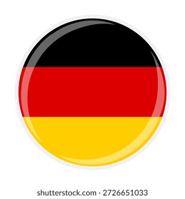 Icono oficial del emblema nacional de la bandera del círculo redondo de Alemania