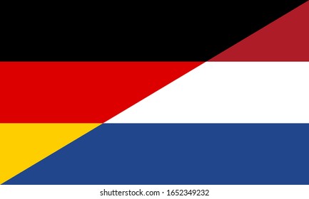 germany and netherlands flags. vector background