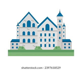 germany neuschwanstein illustration vector isolated