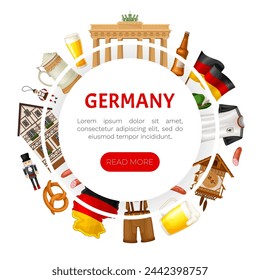 Germany Object and Symbol Banner Design Vector Template