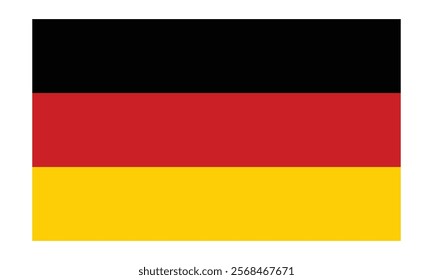 Germany official flag, National flag, vector illustration	
