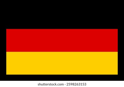 Germany official flag vector with standard size and proportion. National flag emblem with accurate size and colors, high resolution.
