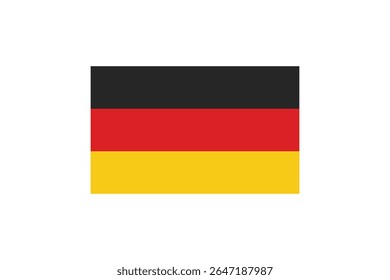 Germany official flag vector with standard size and proportion. National flag emblem with accurate size and colors.